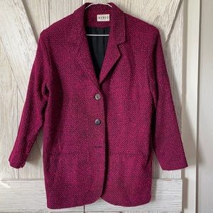 Vintage 90s MIXIT Pink/Black Marled Power Blazer